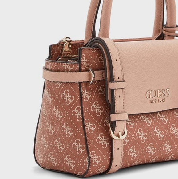 GUESS Esme Small Society Satchel Handbag Crossbody Bag - Picture 7 of 16